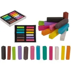 Hair Chalk 12 Kpl 4 Cm Hiusväriliitu