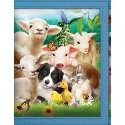 Deluxebase 3D LiveLife Wallets Baby Farm Animals Lompakko