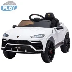 Nordic Play Lamborghini Urus 12V Valkoinen Sähköauto