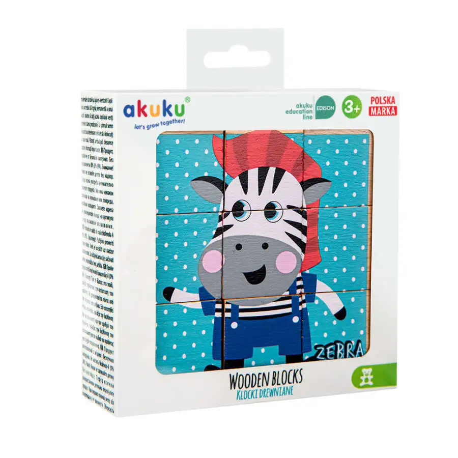 Akuku 9-osainen Kehittävä Puupalikkalelu 5 Akuku 9-osainen Kehittävä Puupalikkalelu - Image 5