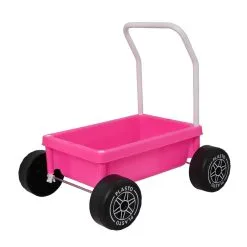 Plasto Hiljaiset Pyörät Pinkki Taaperokärry