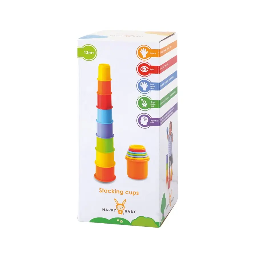 Happy Baby Rainbow Stacking Cups Pinottavat Kupit 1 Happy Baby Rainbow Stacking Cups Pinottavat Kupit